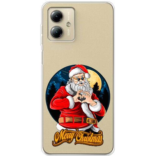 Чехол BoxFace Motorola G14 Cool Santa and heart