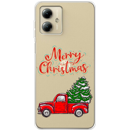 Чехол BoxFace Motorola G14 Holiday Car Merry Christmas