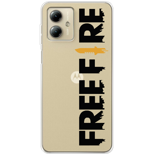 Чехол BoxFace Motorola G14 Черный Free Fire