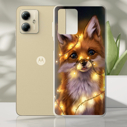 Чехол BoxFace Motorola G14 Рождественская лиса