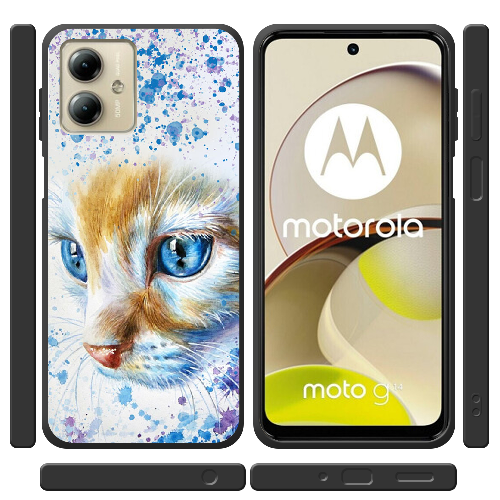 Чехол BoxFace Motorola G14 Голубоглазый Кот