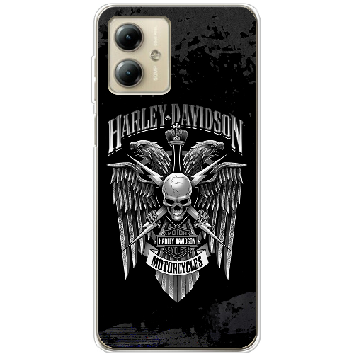 Чехол BoxFace Motorola G14 Harley Davidson skull and eagles