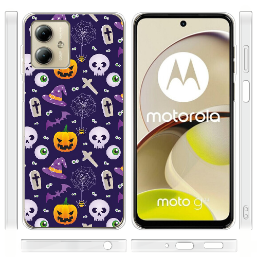 Чехол BoxFace Motorola G14 Halloween Purple Mood