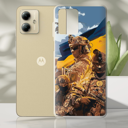 Чехол BoxFace Motorola G14 Воїни ЗСУ