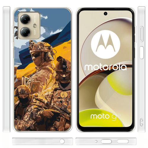 Чехол BoxFace Motorola G14 Воїни ЗСУ