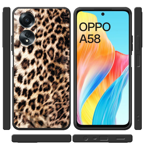 Чехол Boxface OPPO A58 4G Леопардовий