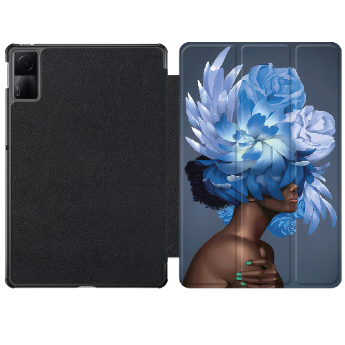 Чехол для Xiaomi Redmi Pad SE 11" Exquisite Blue Flowers