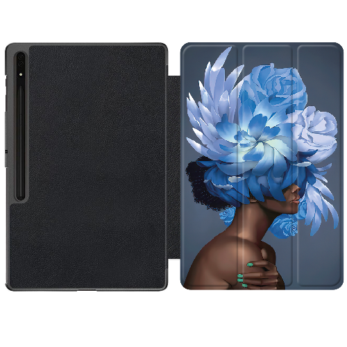 Чехол для Samsung Galaxy Tab S9 Ultra 14.6" Exquisite Blue Flowers