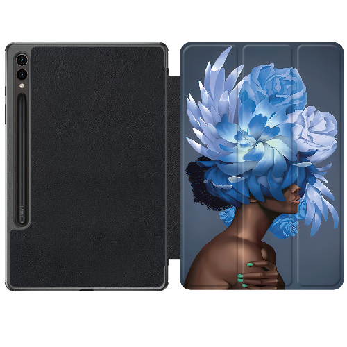Чехол для Samsung Galaxy Tab S9 Plus 12.4" Exquisite Blue Flowers
