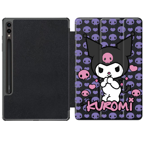 Чехол для Samsung Galaxy Tab S9 Plus 12.4" Kuromi Purple Skull