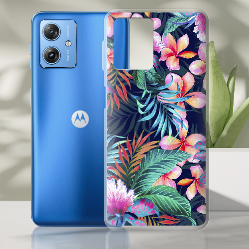 Чехол BoxFace Motorola G54 5G flowers in the tropics