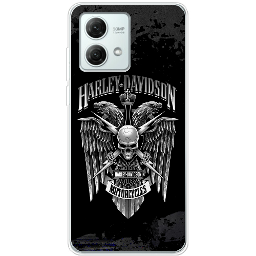 Чехол BoxFace Motorola G84 Harley Davidson skull and eagles