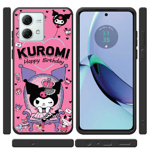 Чехол BoxFace Motorola G84 День народження Kuromi