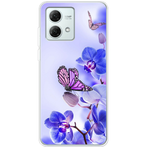 Чехол BoxFace Motorola G84 Orchids and Butterflies