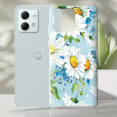 Чехол BoxFace Motorola G84 букет ромашек