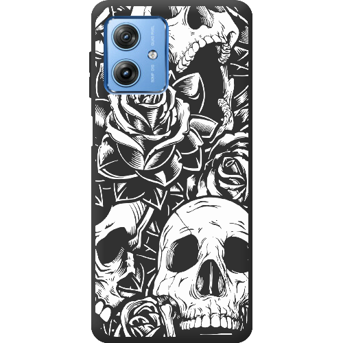 Чехол BoxFace Motorola G54 Power Skull and Roses