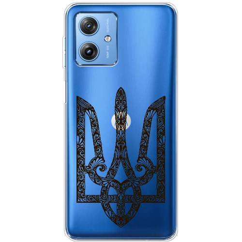 Чехол BoxFace Motorola G54 Power Ukrainian Black Trident