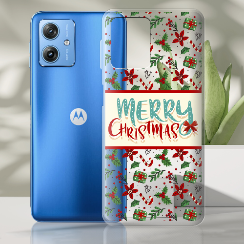 Чехол BoxFace Motorola G54 Power Vintage Christmas Congratulation