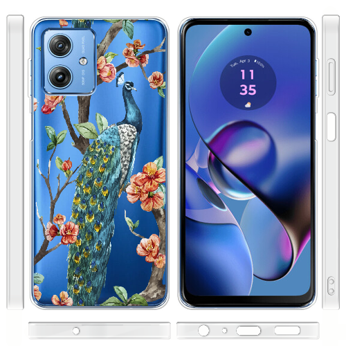 Чехол BoxFace Motorola G54 Power Noble Peacock