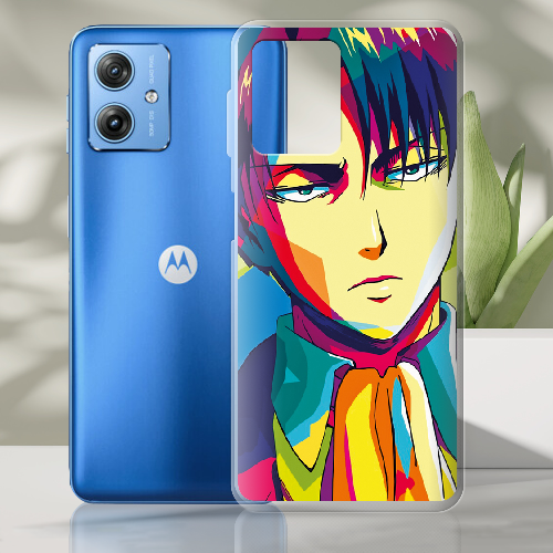 Чехол BoxFace Motorola G54 Power Attack on titan Levi Anime Pop