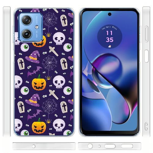 Чехол BoxFace Motorola G54 Power Halloween Purple Mood