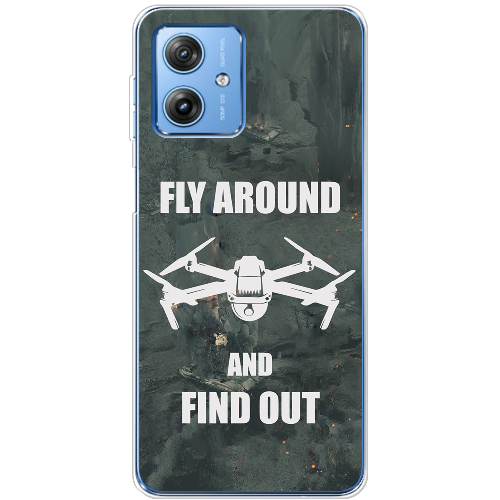 Чехол BoxFace Motorola G54 Power Дрон Fly Around