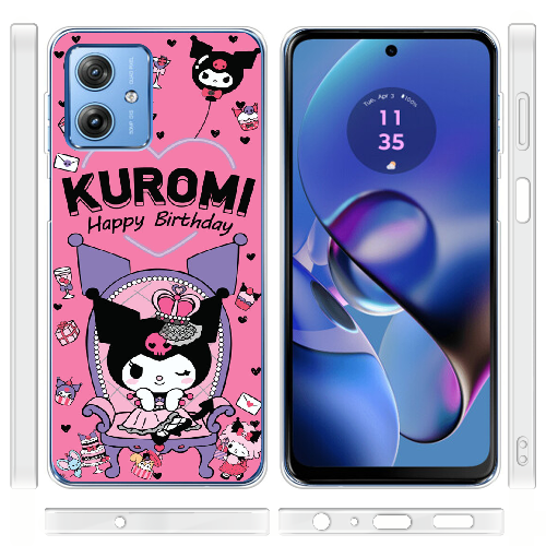 Чехол BoxFace Motorola G54 Power День народження Kuromi