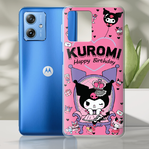 Чехол BoxFace Motorola G54 Power День народження Kuromi