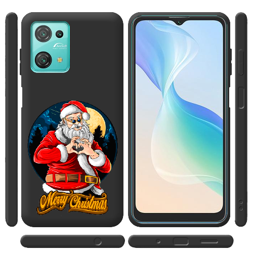 Чехол BoxFace Blackview Oscal C30 Cool Santa and heart