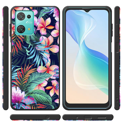 Чехол BoxFace Blackview Oscal C30 flowers in the tropics