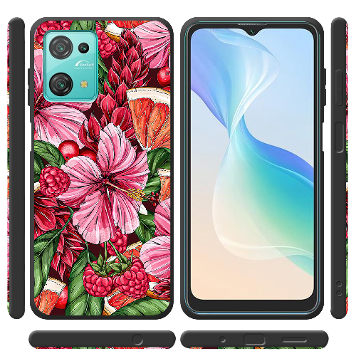 Чехол BoxFace Blackview Oscal C30 Tropical Flowers