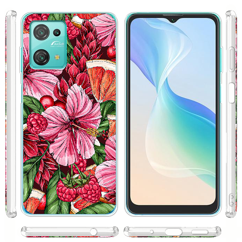 Чехол BoxFace Blackview Oscal C30 Tropical Flowers