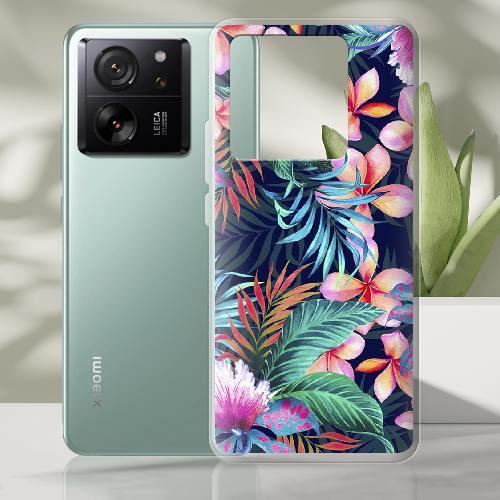 Чехол BoxFace Xiaomi 13T flowers in the tropics