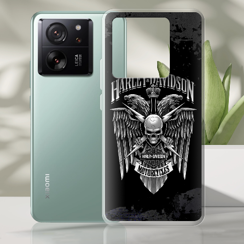 Чехол BoxFace Xiaomi 13T Pro Harley Davidson skull and eagles