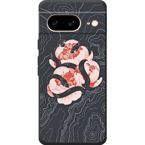 Чехол BoxFace Google Pixel 8 Snake Rose