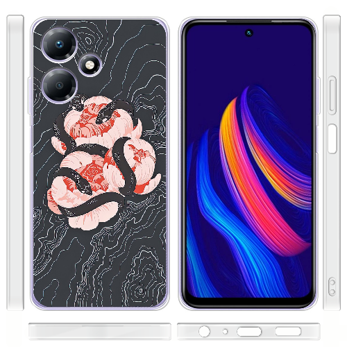 Чехол BoxFace Infinix Hot 30 Snake Rose