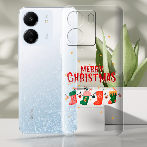 Чехол BoxFace Xiaomi Redmi 13C Рождественские Носки
