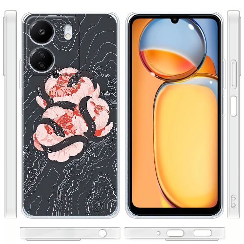 Чехол BoxFace Xiaomi Redmi 13C Snake Rose