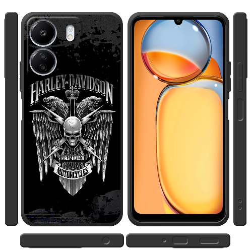 Чехол BoxFace Xiaomi Redmi 13C Harley Davidson skull and eagles