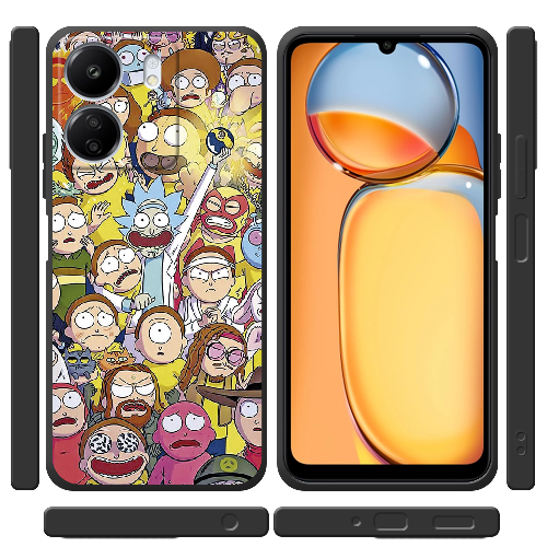 Чехол BoxFace Xiaomi Redmi 13C Rick and Morty все герои