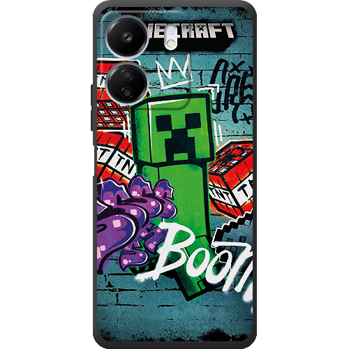 Чехол BoxFace Xiaomi Redmi 13C Minecraft Graffiti