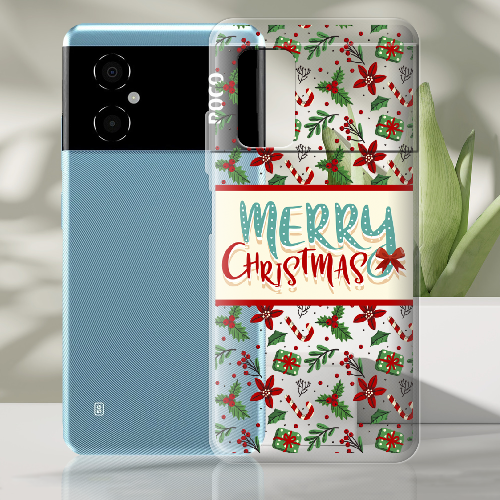 Чехол BoxFace Poco M4 5G Vintage Christmas Congratulation