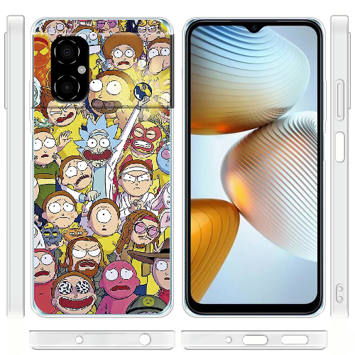 Чехол BoxFace Poco M4 5G Rick and Morty все герои