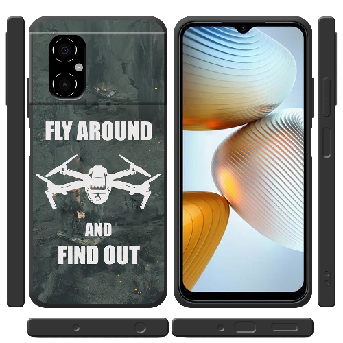 Чехол BoxFace Poco M4 5G Дрон Fly Around