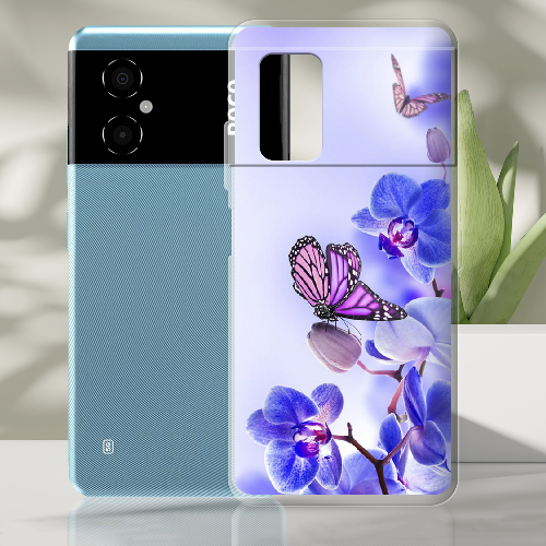 Чехол BoxFace Poco M4 5G Orchids and Butterflies