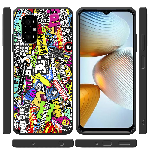 Чехол BoxFace Poco M4 5G Multicolored Inscriptions