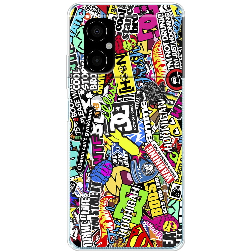 Чехол BoxFace Poco M4 5G Multicolored Inscriptions