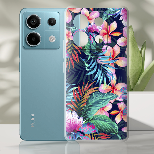 Чехол BoxFace Xiaomi Redmi Note 13 Pro 5G flowers in the tropics