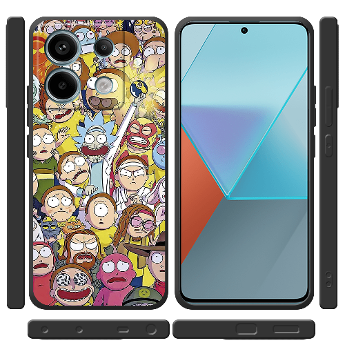 Чехол BoxFace Xiaomi Redmi Note 13 Pro 5G Rick and Morty все герои