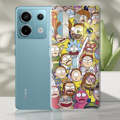 Чехол BoxFace Xiaomi Redmi Note 13 Pro 5G Rick and Morty все герои